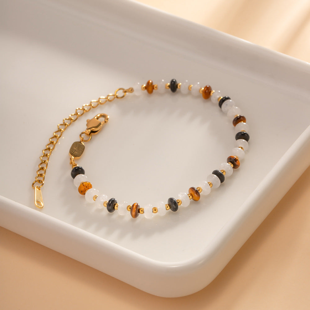 "CALISSE" Bracelet - Natural Stone & Gold Plated - Zerafine