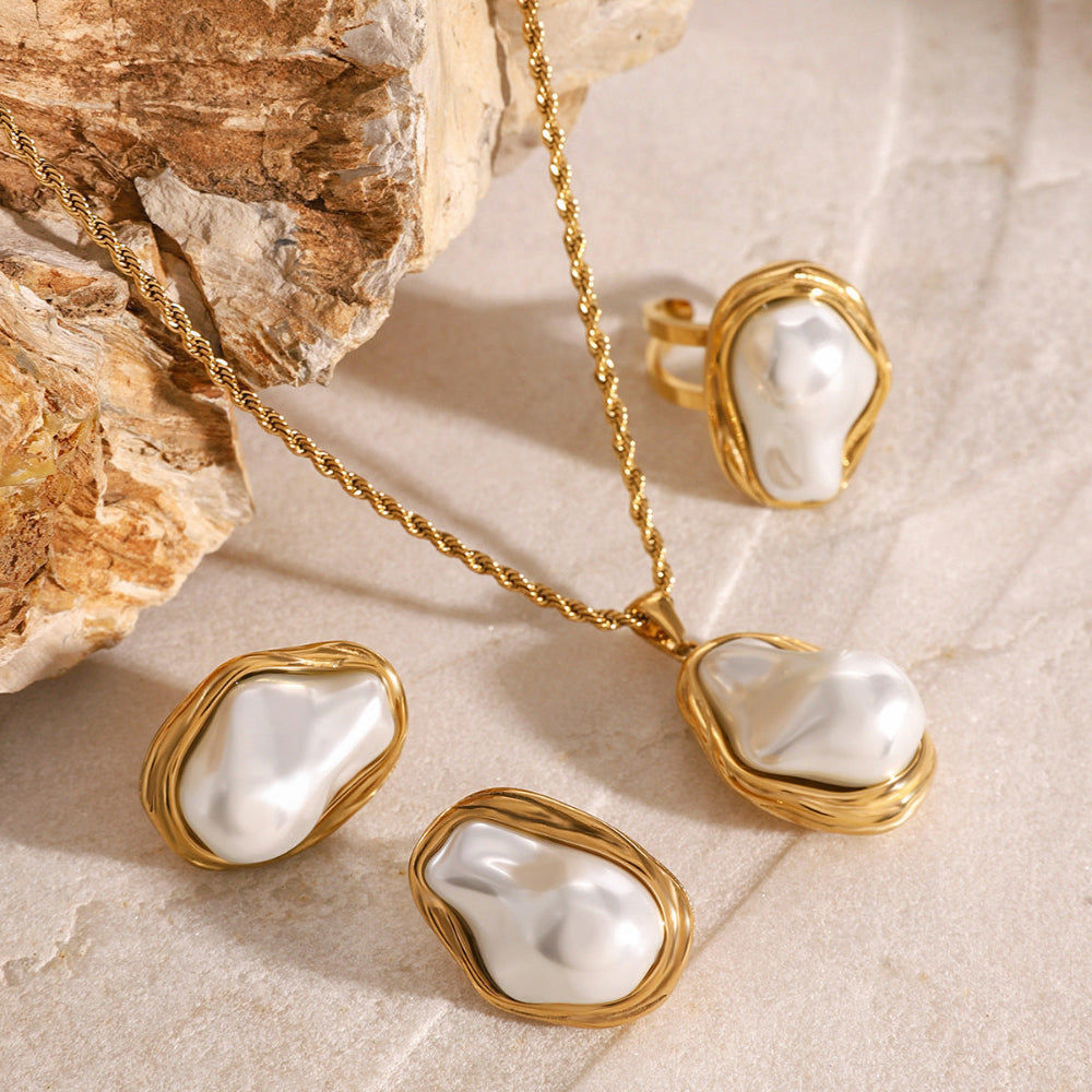 "ALURA" - 18K Gold Plated Jewelry Set - Zerafine